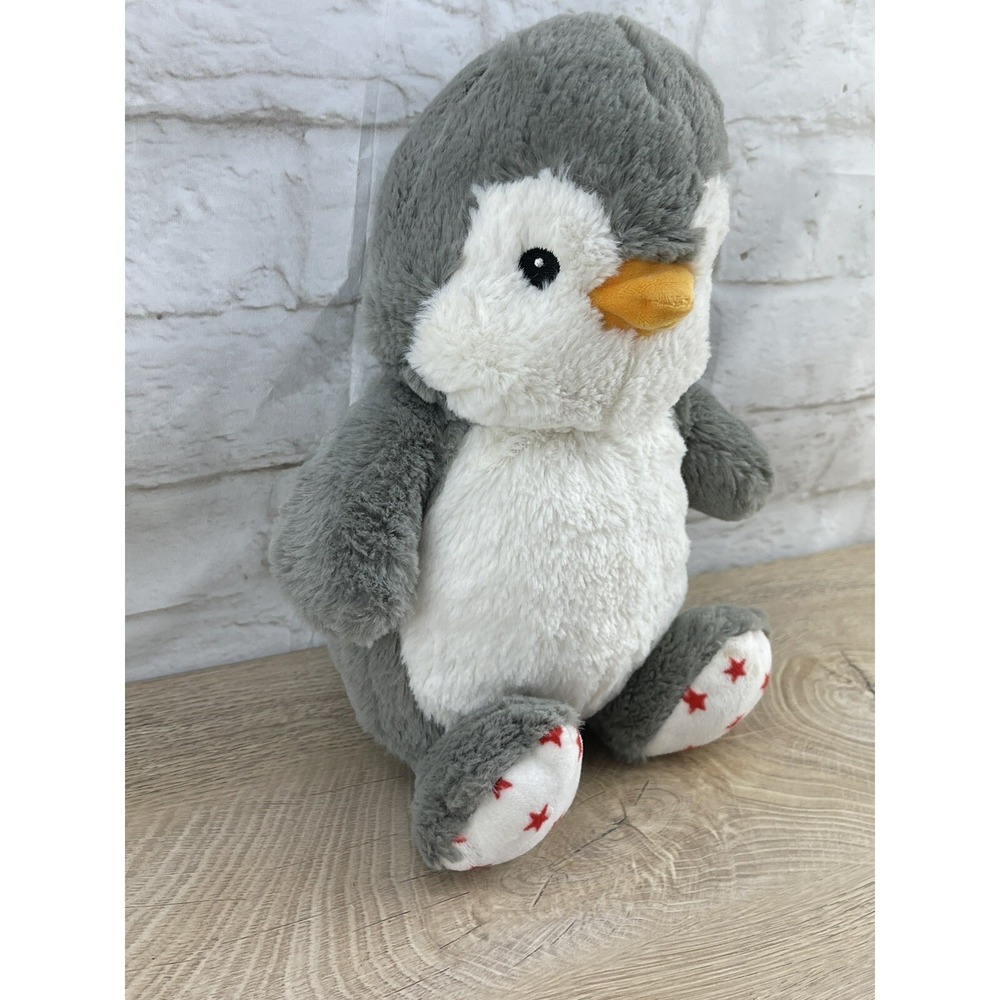 Cloud B Dreamy Hugginz Penguin Plush Stuffed Animal Toy Red Stars Gray White 11" - Picture 3 of 12